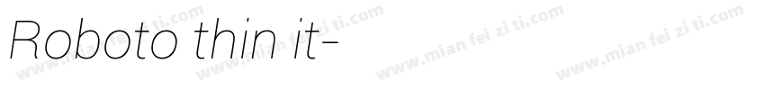 Roboto thin it字体转换